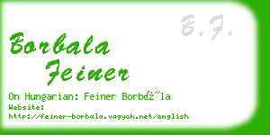 borbala feiner business card